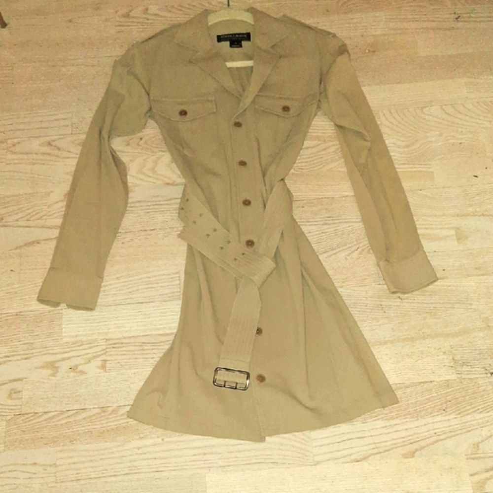 Ralph Lauren Collection Classics Khaki Army Field Jacket Style Dress with Belt
